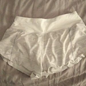 White Lululemon shorts
